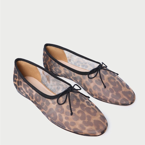 Loeffler Randall Shoes - Loeffler Randall Landon Leopard Print Mesh Ballet Flats